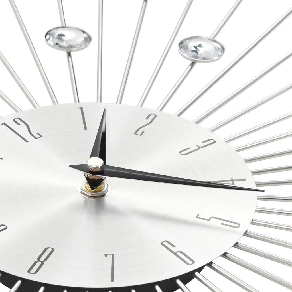 Wandklok Met Quartz-Mechanisme 50 Cm Modern Ontwerp Zilver