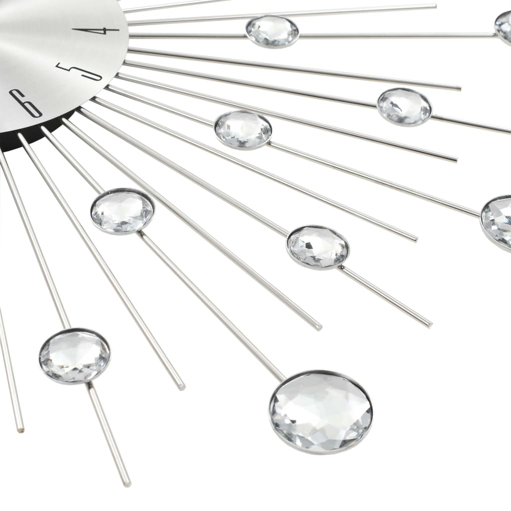 Wandklok Met Quartz-Mechanisme 50 Cm Modern Ontwerp Zilver