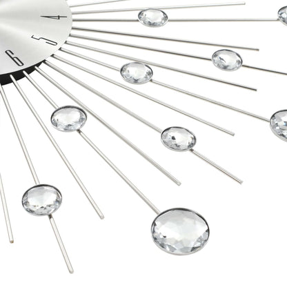 Wandklok Met Quartz-Mechanisme 50 Cm Modern Ontwerp Zilver