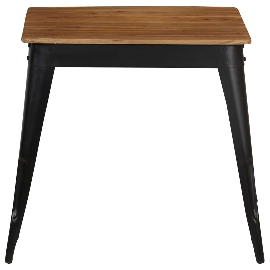 Eettafel 75x75x76 cm massief acaciahout en staal