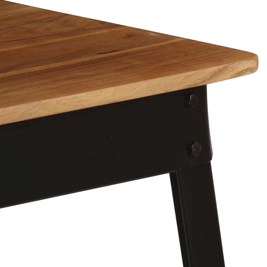 Eettafel 75x75x76 cm massief acaciahout en staal