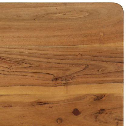 Eettafel 75x75x76 cm massief acaciahout en staal