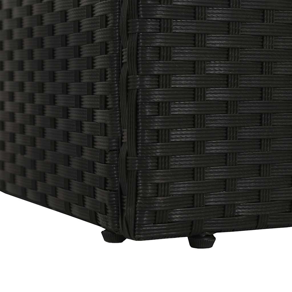 Tuinbed 195x60 cm poly rattan zwart
