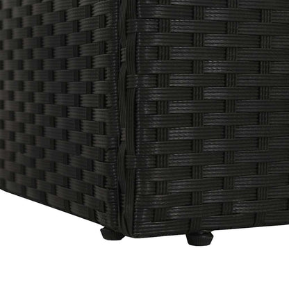 Tuinbed 195x60 cm poly rattan zwart