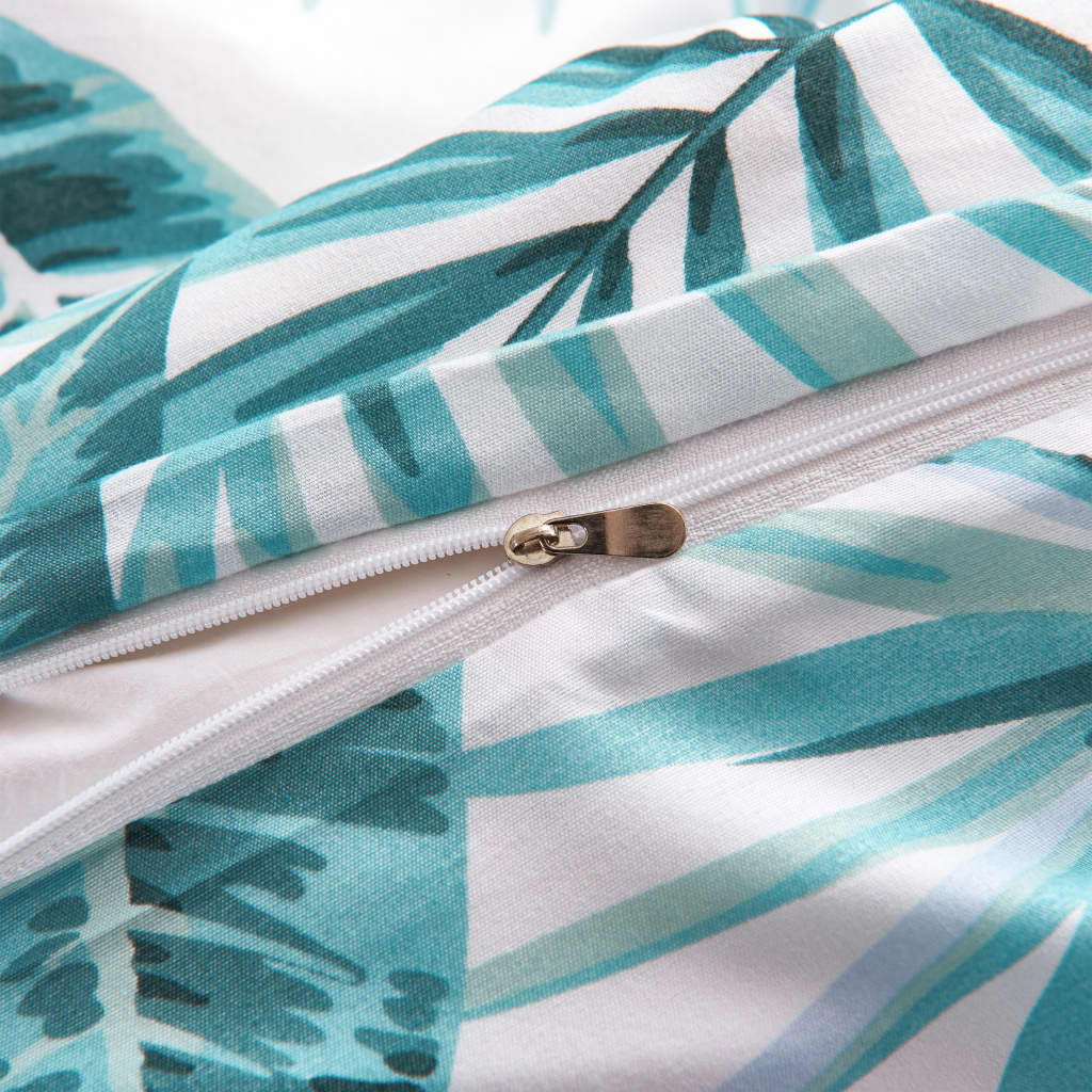 Dekbedovertrekset bladeren 140x200/60x70 cm groen