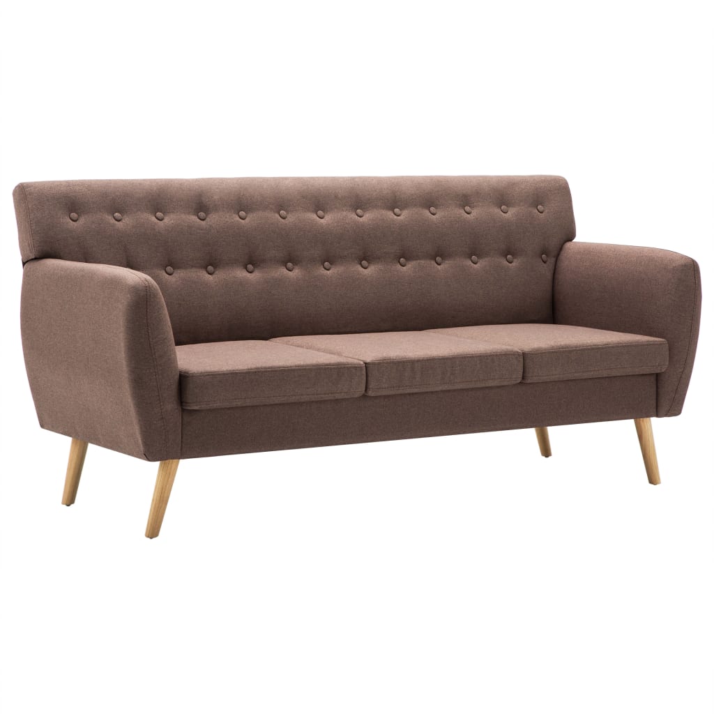 Driezitsbank 172x70x82 cm stof bruin