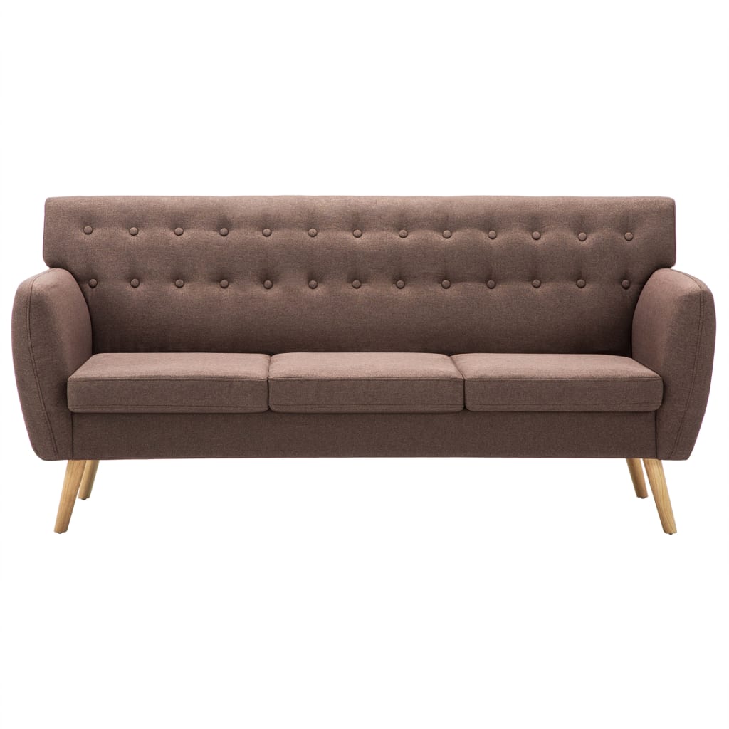 Driezitsbank 172x70x82 cm stof bruin