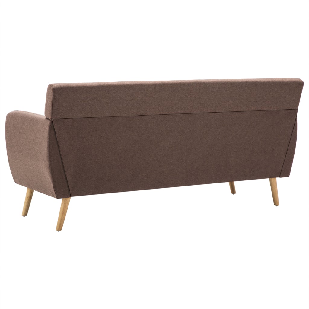 Driezitsbank 172x70x82 cm stof bruin
