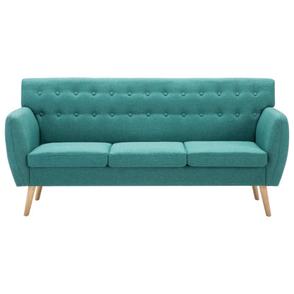 Driezitsbank 172x70x82 cm stof groen