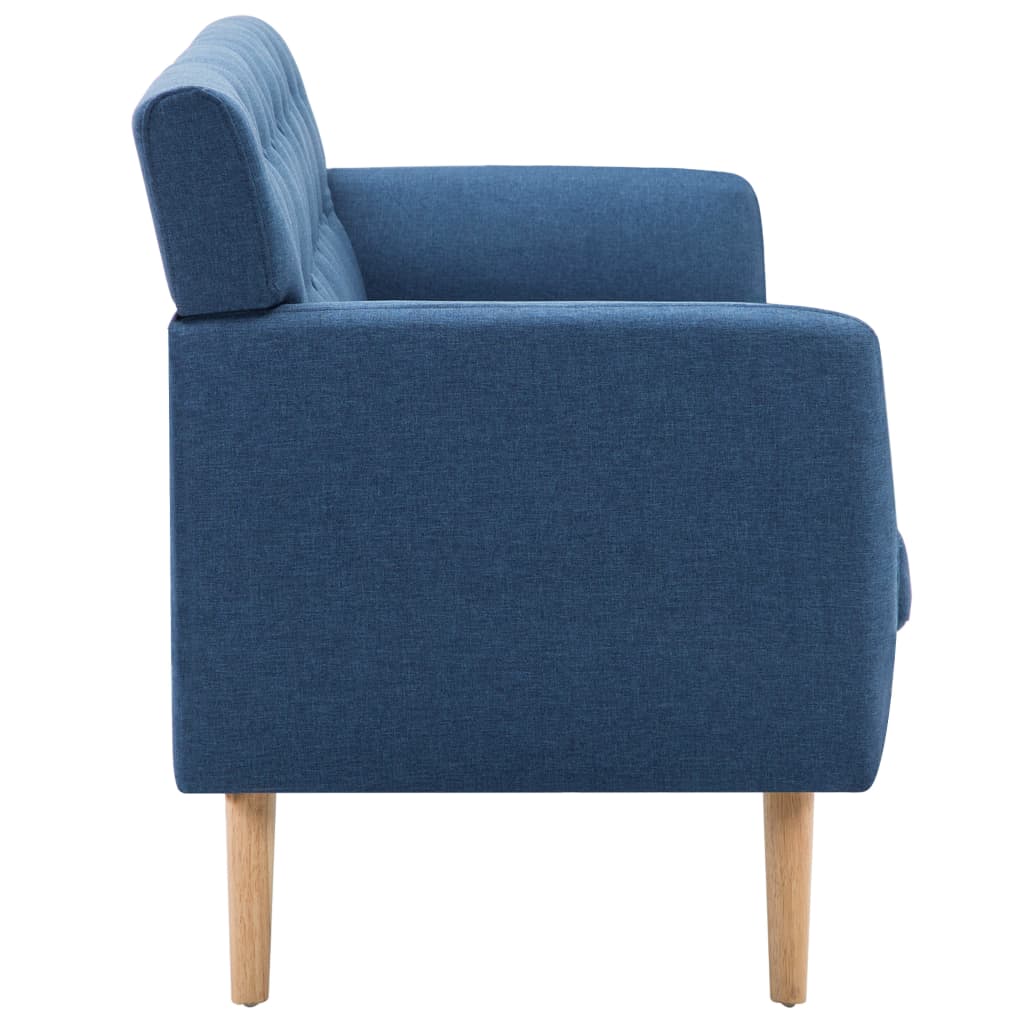 Driezitsbank 172x70x82 cm stof blauw