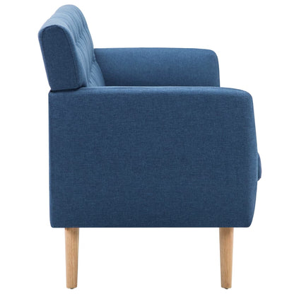 Driezitsbank 172x70x82 cm stof blauw