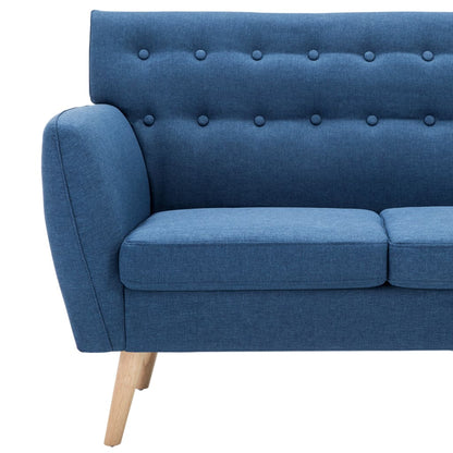 Driezitsbank 172x70x82 cm stof blauw
