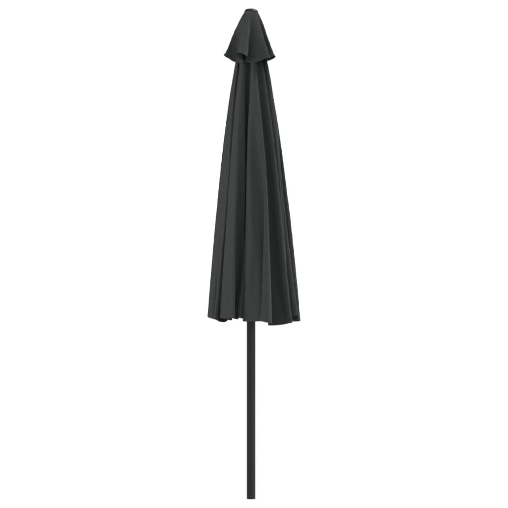 Balkonparasol half met aluminium paal 300x155 cm antraciet