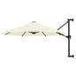 Wandparasol met metalen paal 300 cm zandkleurig