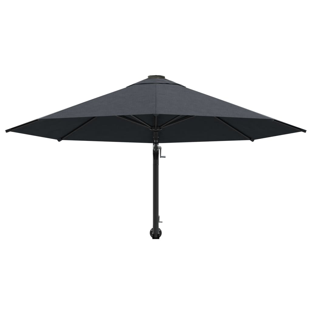 Wandparasol met metalen paal 300 cm antraciet