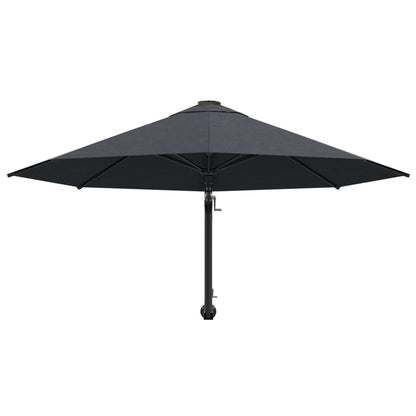 Wandparasol met metalen paal 300 cm antraciet