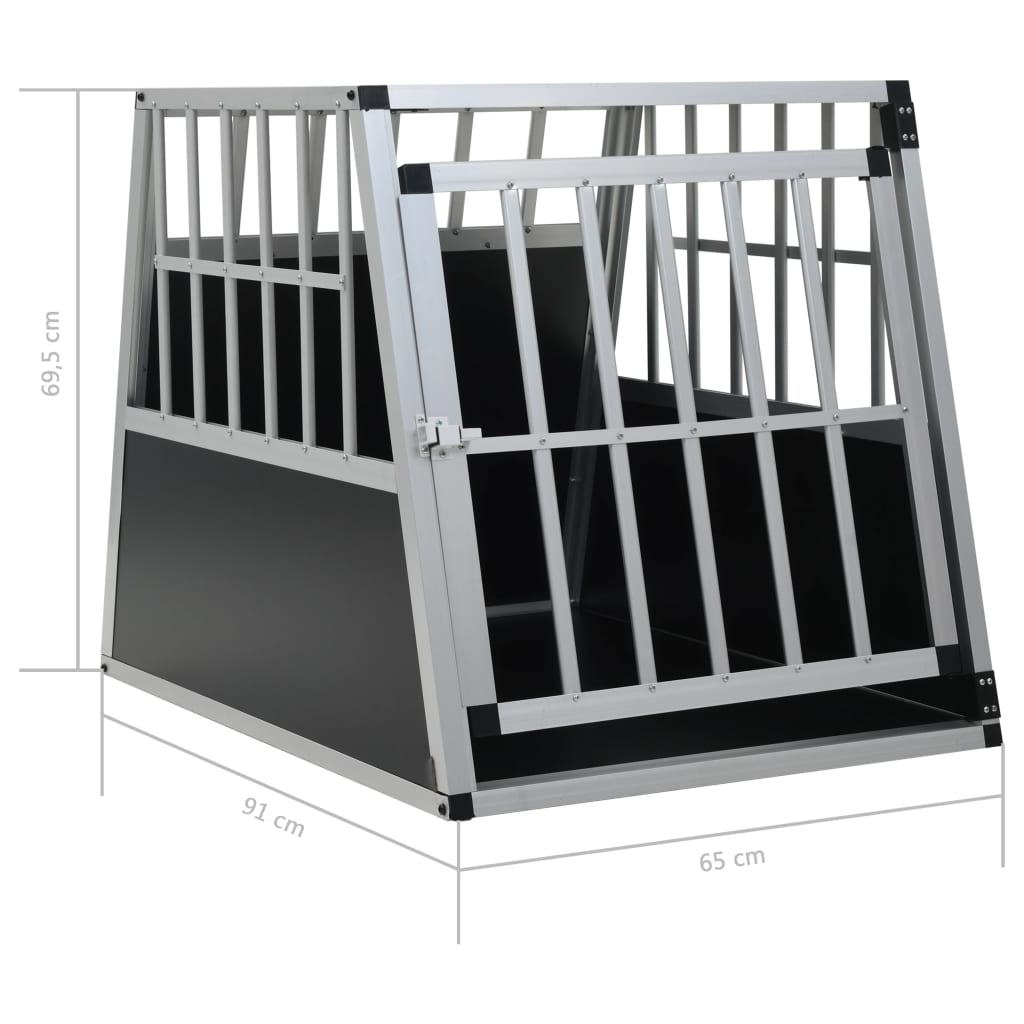 Hondenbench Met Enkele Deur 65X91X69,5 Cm 65 x 91 x 69.5 cm