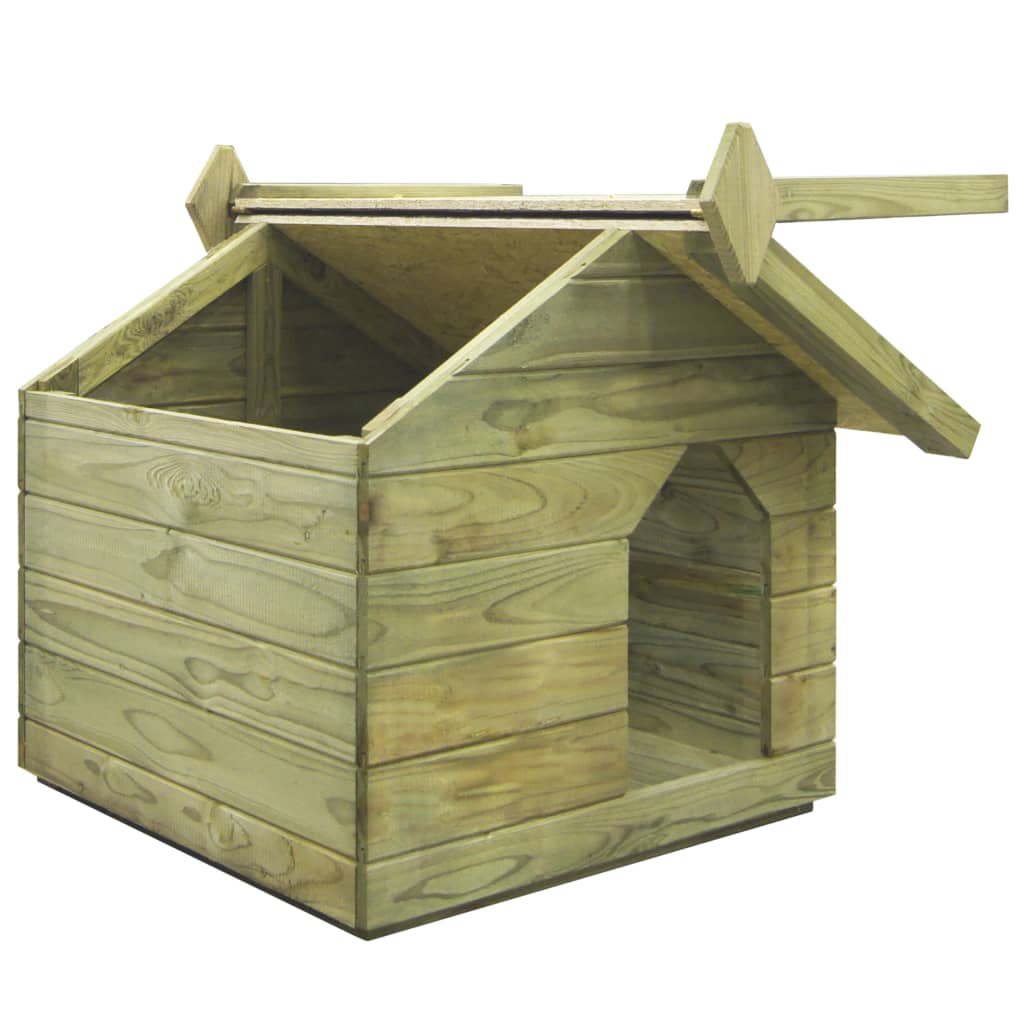 Hondenhok Met Opklapbaar Dak Geïmpregneerd Grenenhout 75 x 78 x 65 cm