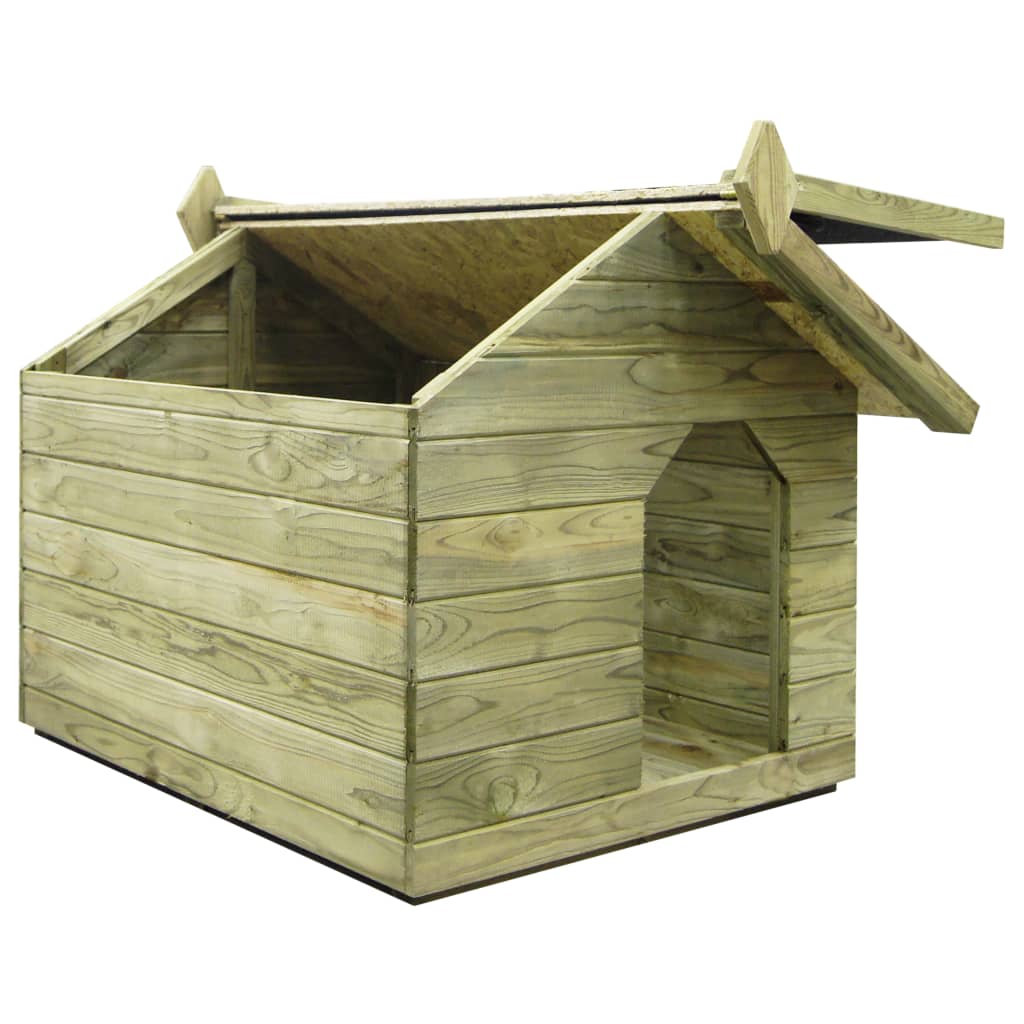Hondenhok Voor Tuin Met Opklapbaar Dak Geïmpregneerd Grenenhout 85 x 103 x 77 cm