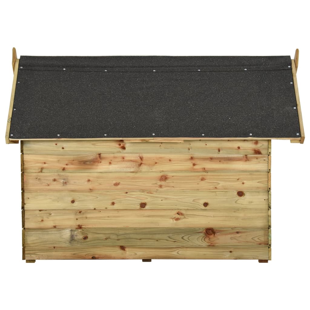 Hondenhok Met Opklapbaar Dak Geïmpregneerd Grenenhout 105 x 123 x 90 cm
