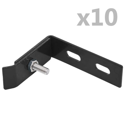 Wand Hoekverbinding 10 Sets Antraciet