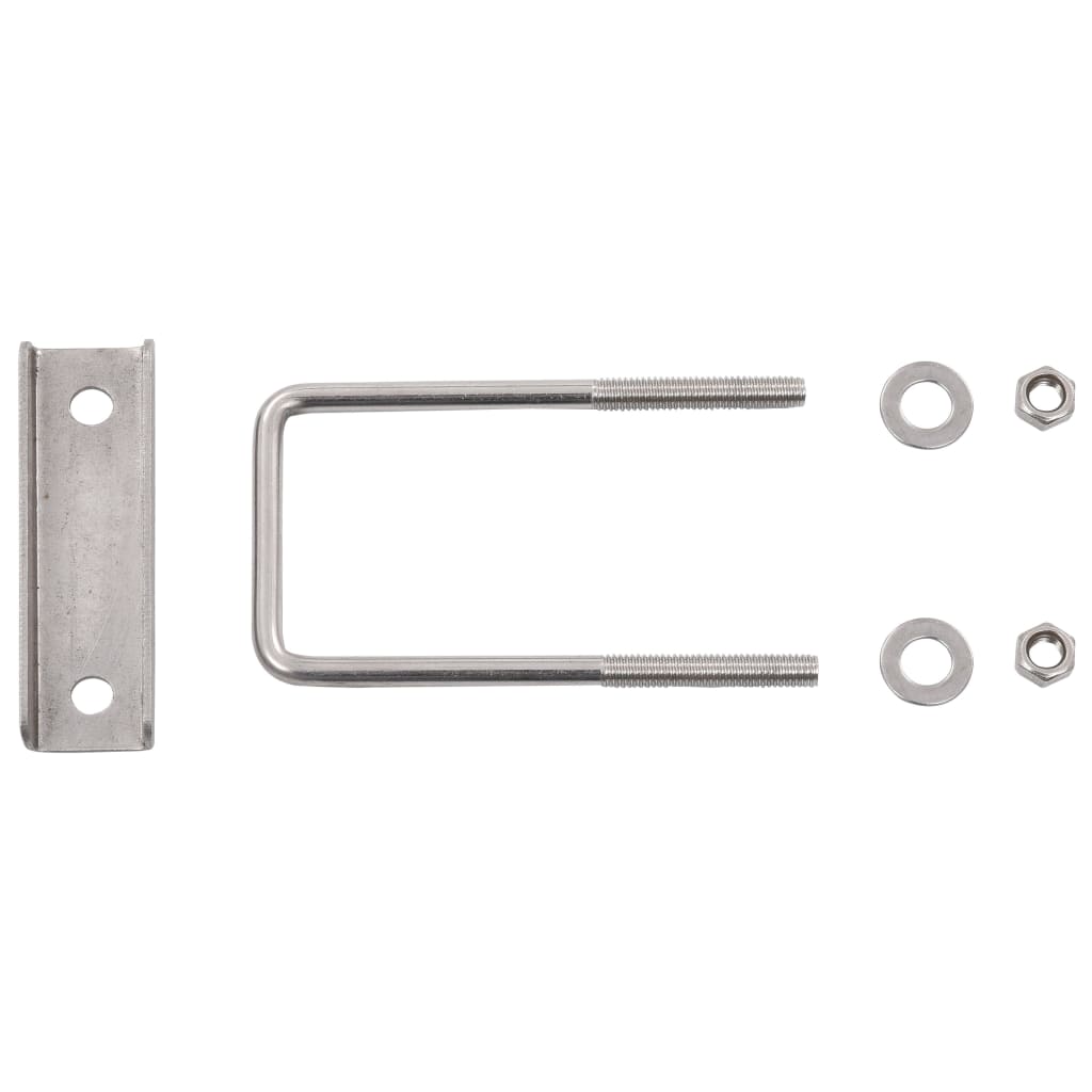 U-Verbinding Voor Hekpaal 25 Sets 60X40 Mm Zilver
