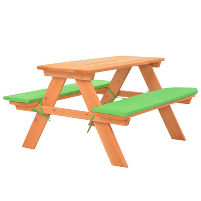 Kinderpicknicktafel met banken 89x79x50 cm massief vurenhout