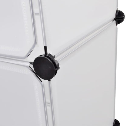 Kast met 9 compartimenten modulair 109x36,5x143 cm wit