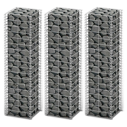 3-Delige Schanskorfset Gegalvaniseerd Draad 25 x 25 x 100 cm