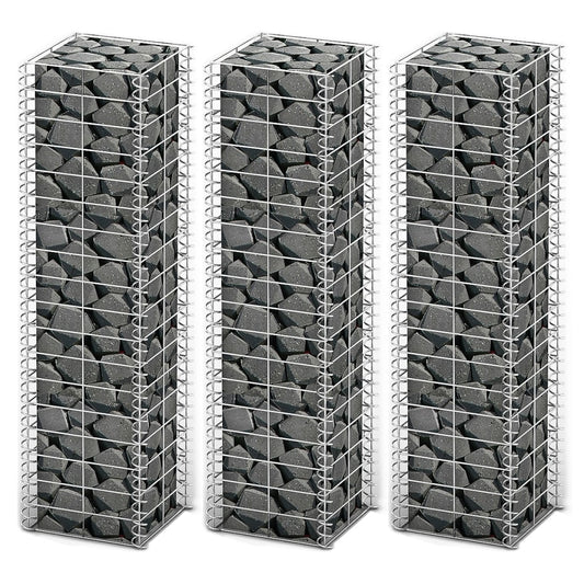 3-Delige Schanskorfset Gegalvaniseerd Draad 25 x 25 x 100 cm