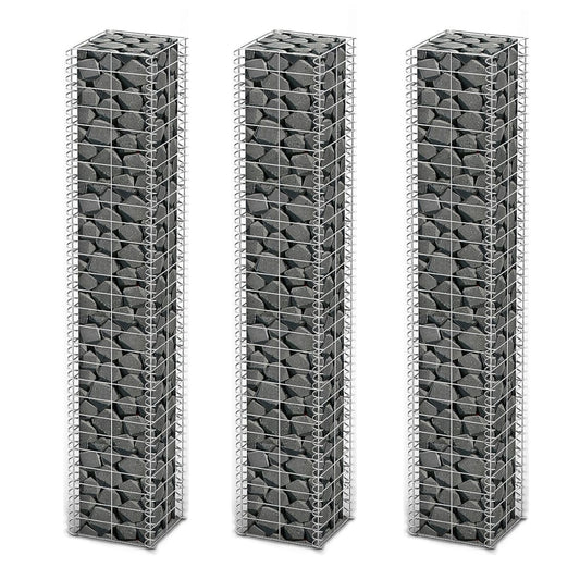 3-Delige Schanskorfset Gegalvaniseerd Draad 25 x 25 x 150 cm