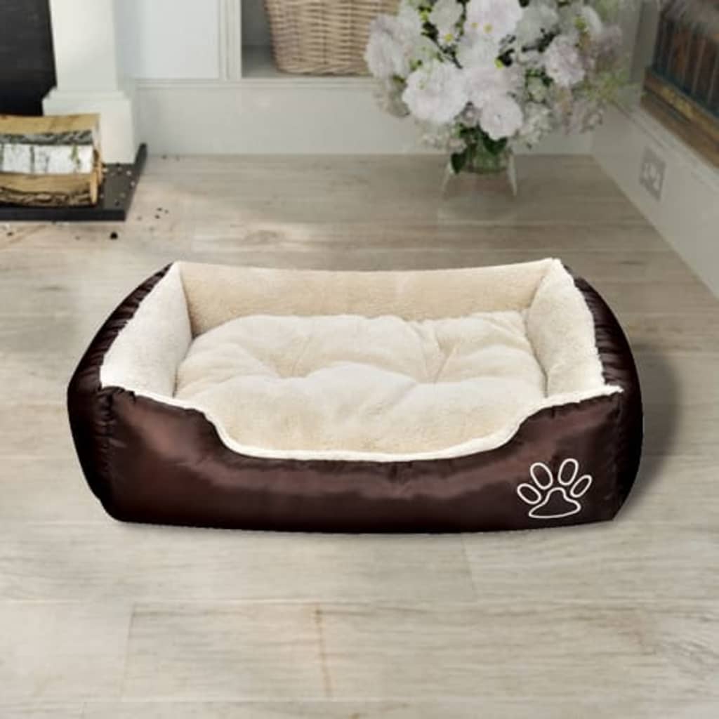 Vidax Hondenmand Met Gevoerd Kussen l Beige