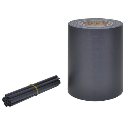 Tuinscherm 70x0,19 m PVC donkergrijs