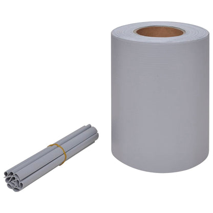 Tuinscherm 70x0,19 m PVC lichtgrijs