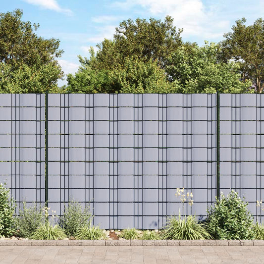 Tuinscherm 70x0,19 m PVC lichtgrijs