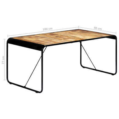 Eettafel 180x90x76 cm massief ruw mangohout