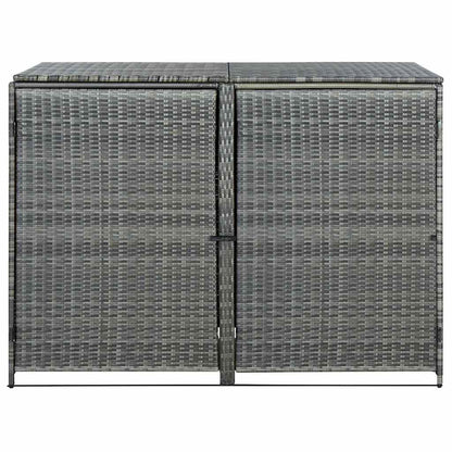 Containerberging dubbel 148x77x111 cm poly rattan antraciet