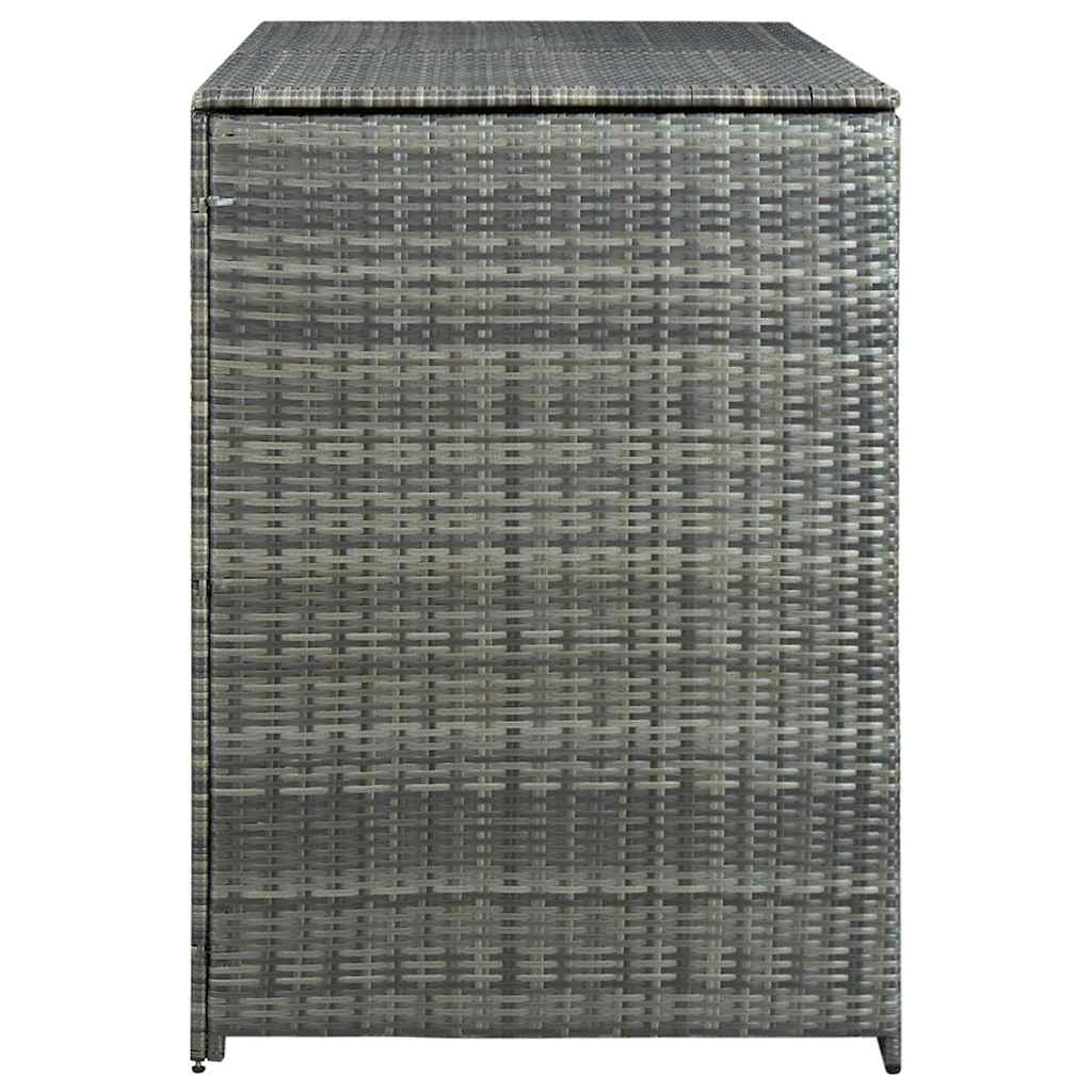 Containerberging dubbel 148x77x111 cm poly rattan antraciet