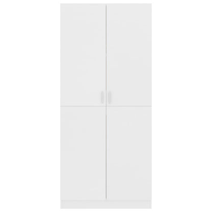 Kledingkast 80x52x180 cm bewerkt hout wit