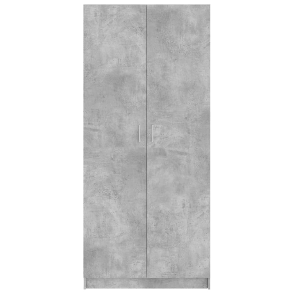 Kledingkast 80x52x180 cm bewerkt hout betongrijs