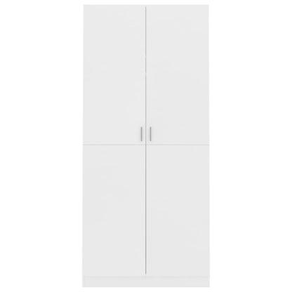Kledingkast 90x52x200 cm bewerkt hout wit