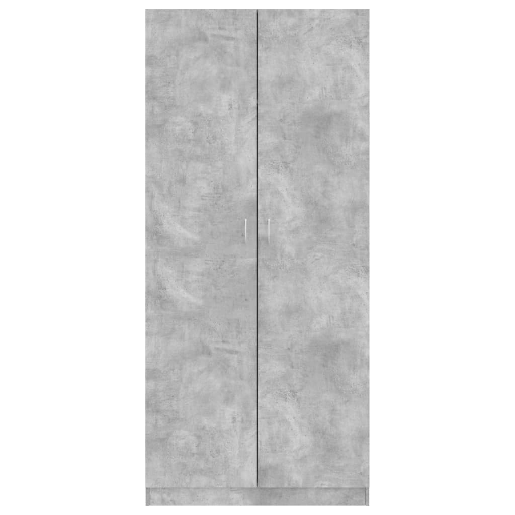 Kledingkast 90x52x200 cm bewerkt hout betongrijs