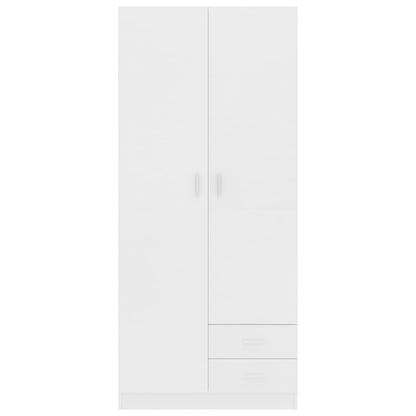 Kledingkast 80x52x180 cm bewerkt hout wit