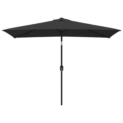 Parasol met metalen paal 300x200 cm zwart