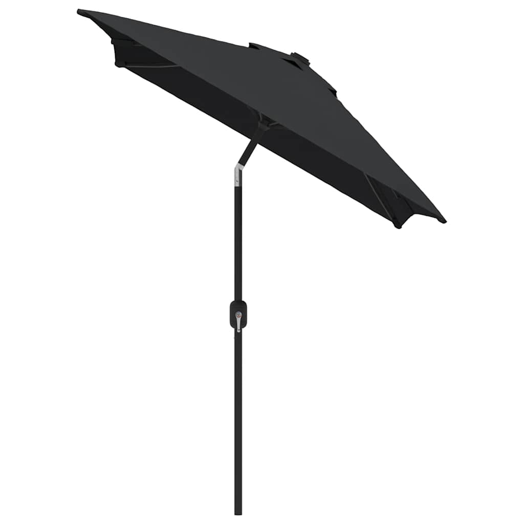 Parasol met metalen paal 300x200 cm zwart