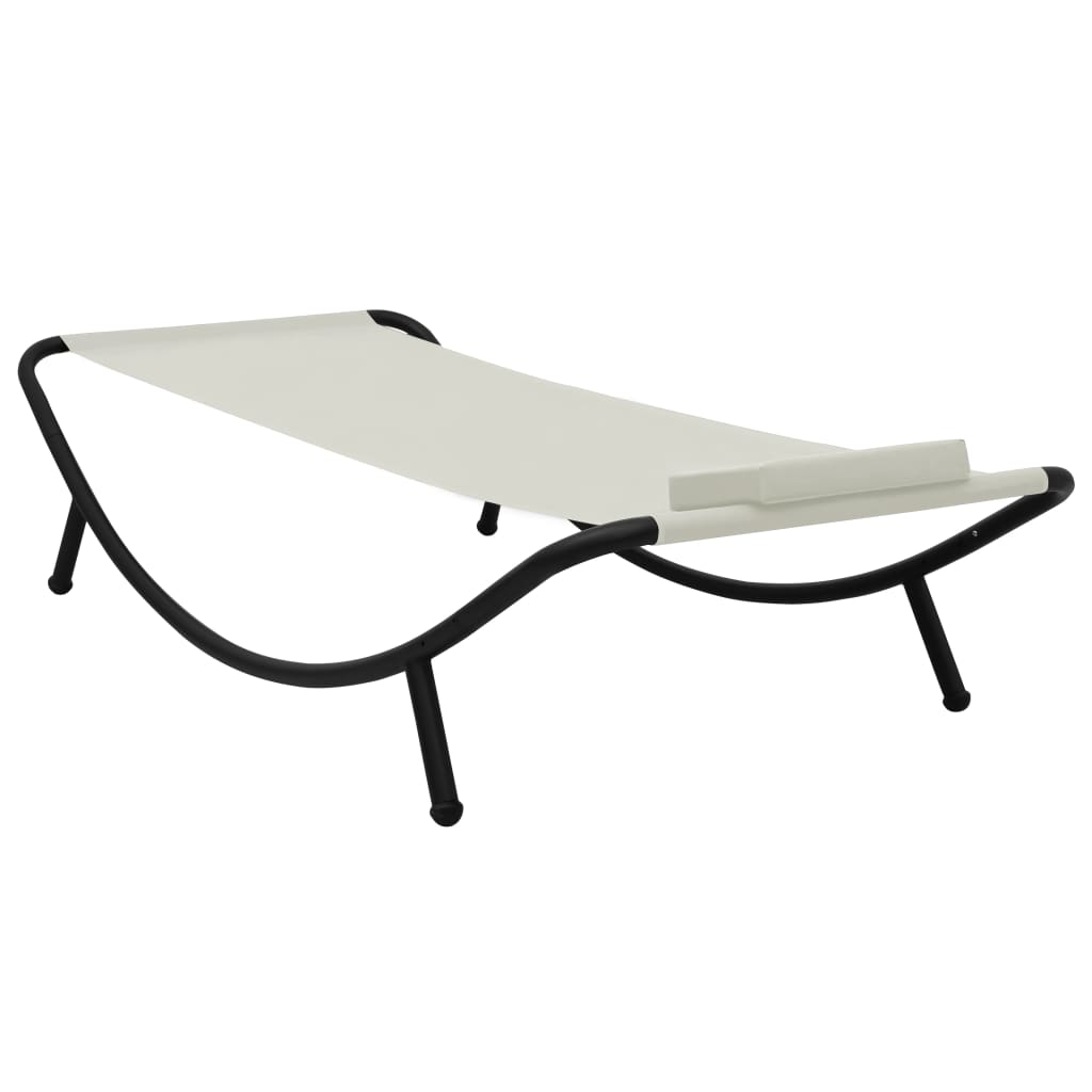 Tuinbed 200x90 cm staal crème
