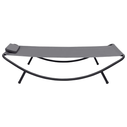 Tuinbed 200x90 cm staal grijs