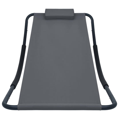 Tuinbed 200x90 cm staal grijs