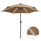 Parasol met LED-verlichting en aluminium paal 300 cm taupe