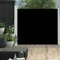 Tuinscherm uittrekbaar 100x300 cm zwart